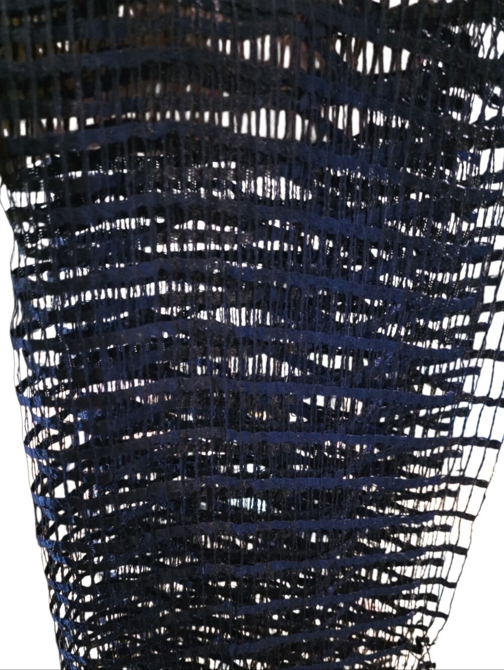Navy Open-Weave Scarf - Picture 2 of 2
